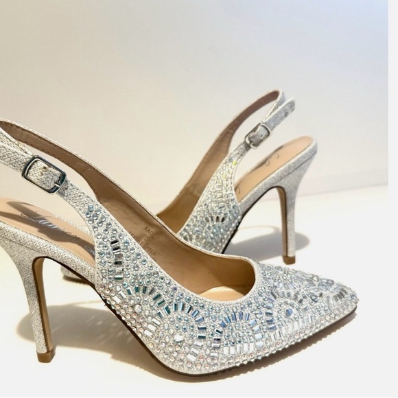 Lauren Lorraine Rachel Silver Heel Size 7 NIB - Picture 2 of 7